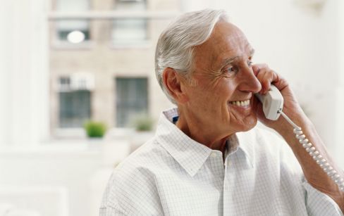 Man calling the residential nursing home in Auckland