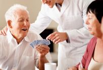 Playing cards in a nursing home